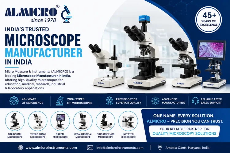 Advanced laboratory microscope for scientific research and precision analysis in modern laboratories.