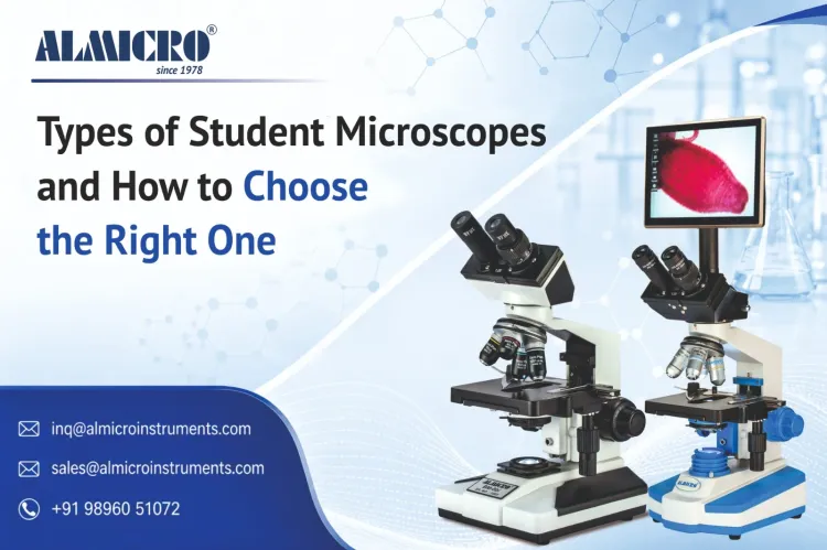 Advanced laboratory microscope for scientific research and precision analysis in modern laboratories.