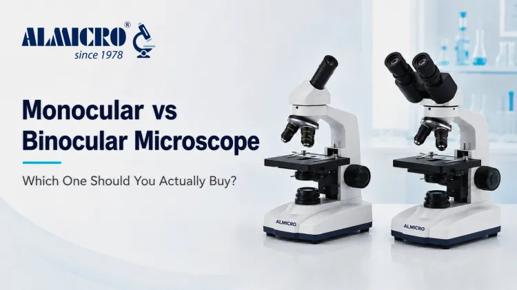 Advanced laboratory microscope for scientific research and precision analysis in modern laboratories.