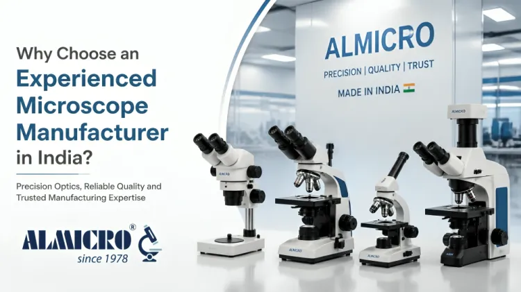 Advanced laboratory microscope for scientific research and precision analysis in modern laboratories.