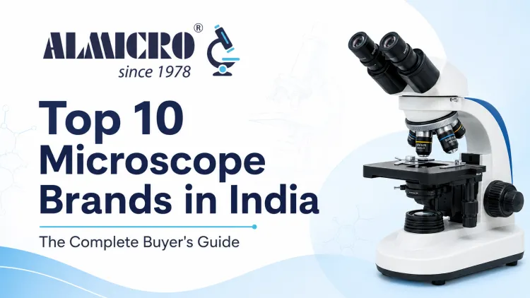 Advanced laboratory microscope for scientific research and precision analysis in modern laboratories.