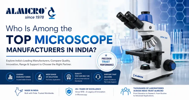 Advanced laboratory microscope for scientific research and precision analysis in modern laboratories.