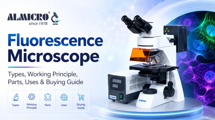 Advanced laboratory microscope for scientific research and precision analysis in modern laboratories.