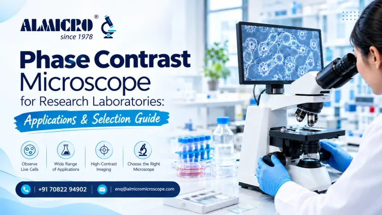 Advanced laboratory microscope for scientific research and precision analysis in modern laboratories.