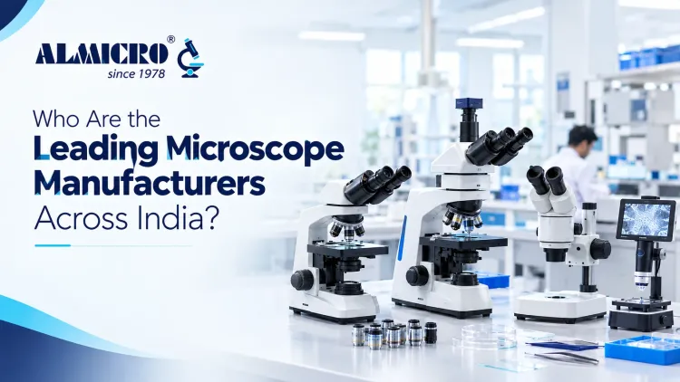 Advanced laboratory microscope for scientific research and precision analysis in modern laboratories.