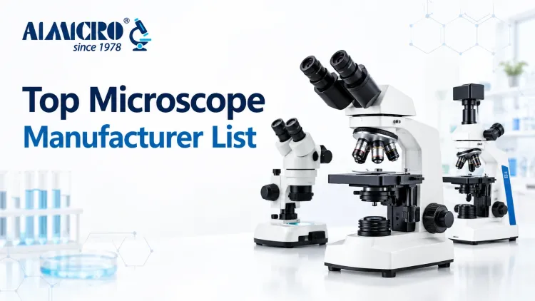 Advanced laboratory microscope for scientific research and precision analysis in modern laboratories.