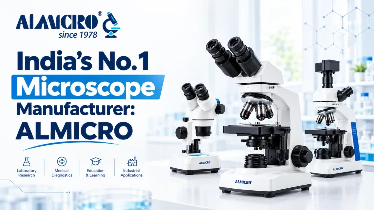 Advanced laboratory microscope for scientific research and precision analysis in modern laboratories.
