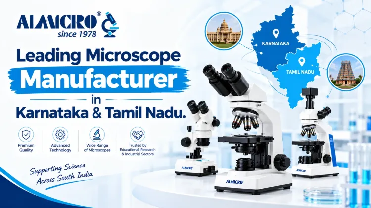 Advanced laboratory microscope for scientific research and precision analysis in modern laboratories.