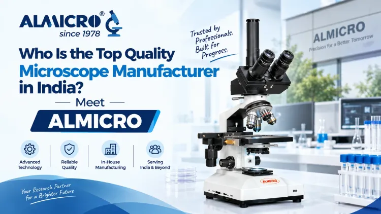 Advanced laboratory microscope for scientific research and precision analysis in modern laboratories.