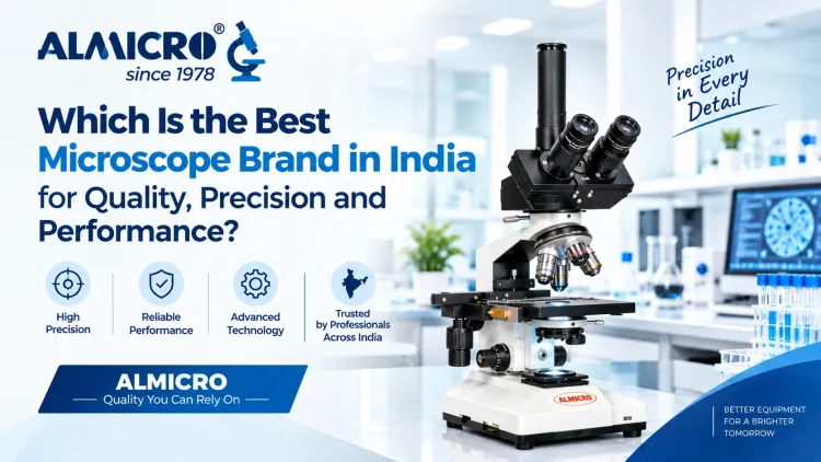 Advanced laboratory microscope for scientific research and precision analysis in modern laboratories.
