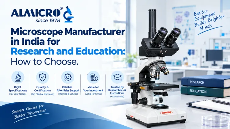 Advanced laboratory microscope for scientific research and precision analysis in modern laboratories.
